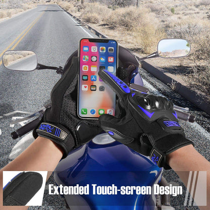 COFIT Motorradhandschuhe atmungsaktiv, Touchscreen Motorradhandschuhe Anti-Rutsch mit gutem Halt Harte Knöchel Protektion für Herren Damen Motocross, BMX ATV MTB Radfahren, Straßenrennen