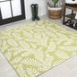 JONATHAN Y Palm Frond Indoor Outdoor Runner Rug 2X10 Orange/Cream, Nevis for Backyard, Patio, Porch, Easy-Cleaning, High Traffic, Pet-Friendly, Non-Shedding (SMB119E-210)
