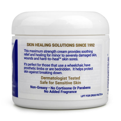 TriDerma MD Pressure Sore Relief Healing Cream for Bed Sores, Pressure Sores, Wound Healing, Chafed Skin and Hard-to-Heal Skin Sores with Calendula and AP4 Aloe Vera Gel, 4 oz Tube