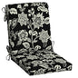 Arden 2-Pack Outdoor Patio Dining Chair Cushion, 20x44, Rain-Proof Seat Pad, Fade-Resistant Outdoor Cushion Black Cabana Stripe