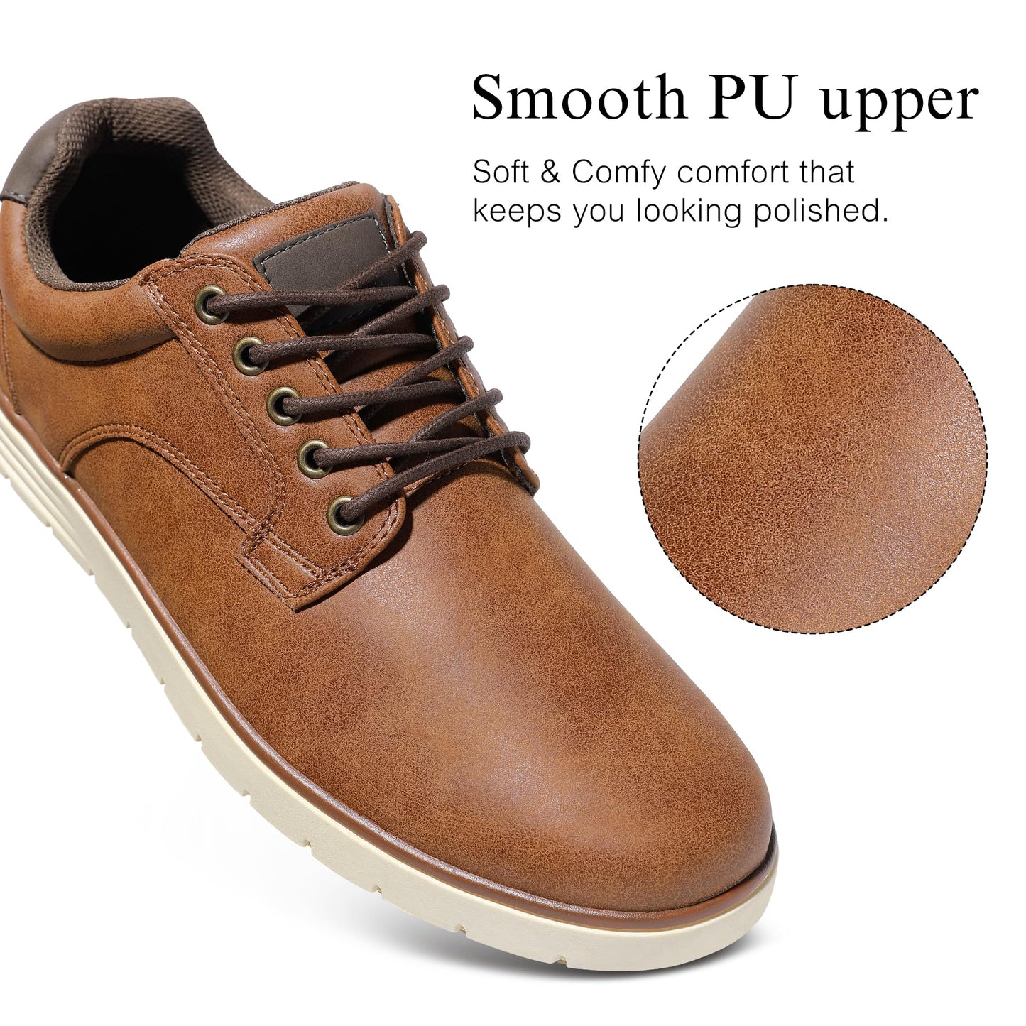 Men Dress Shoes Casual Lace Up Oxfords – Comfortable for Business Travel Work