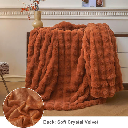 LIFEREVO Fluffy Faux Rabbit Fur Bubble Throw Review: A Soft, Stylish, and Versatile Blanket
