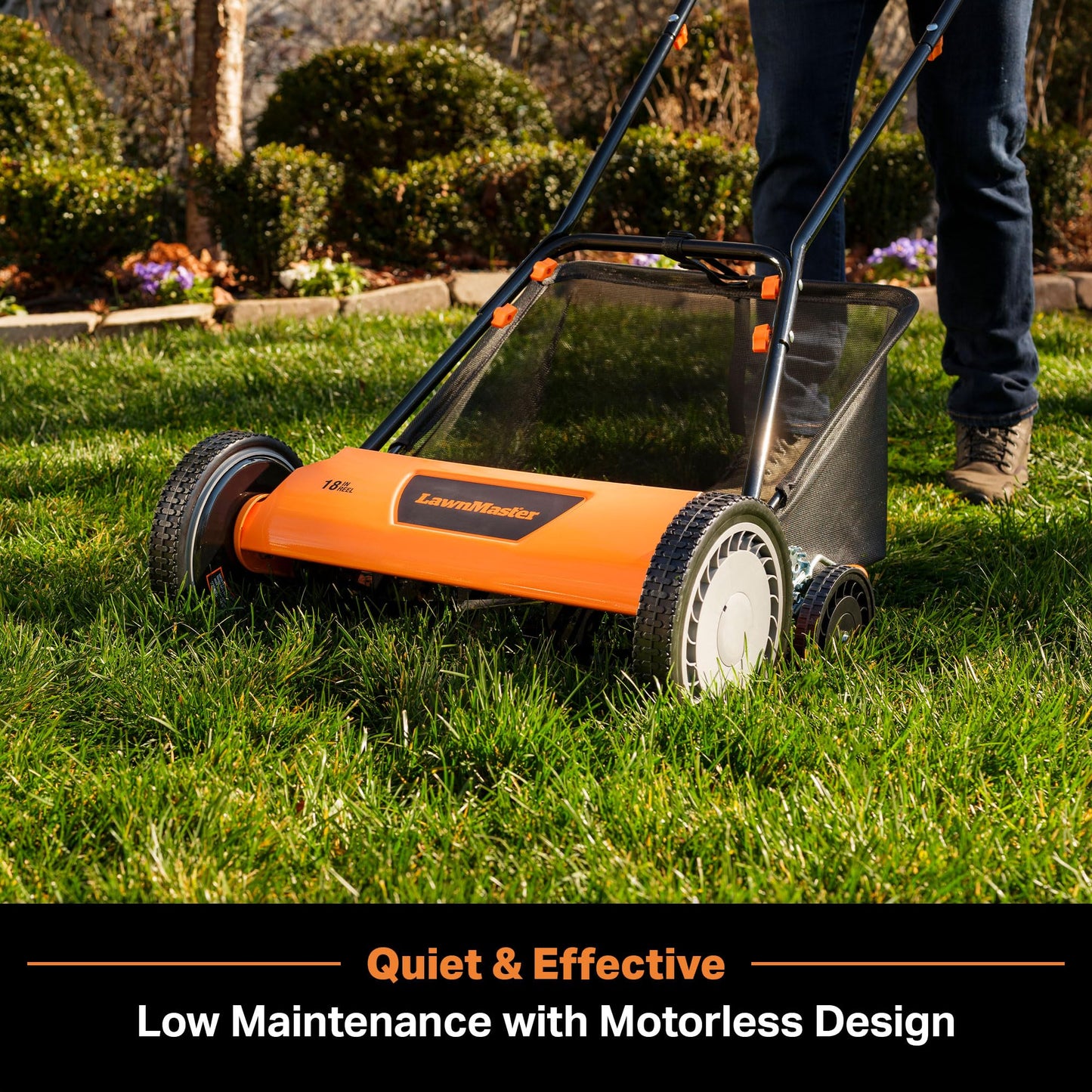 LawnMaster LMRM1602 Push Reel Lawn Mower 16-Inch 5-Blade