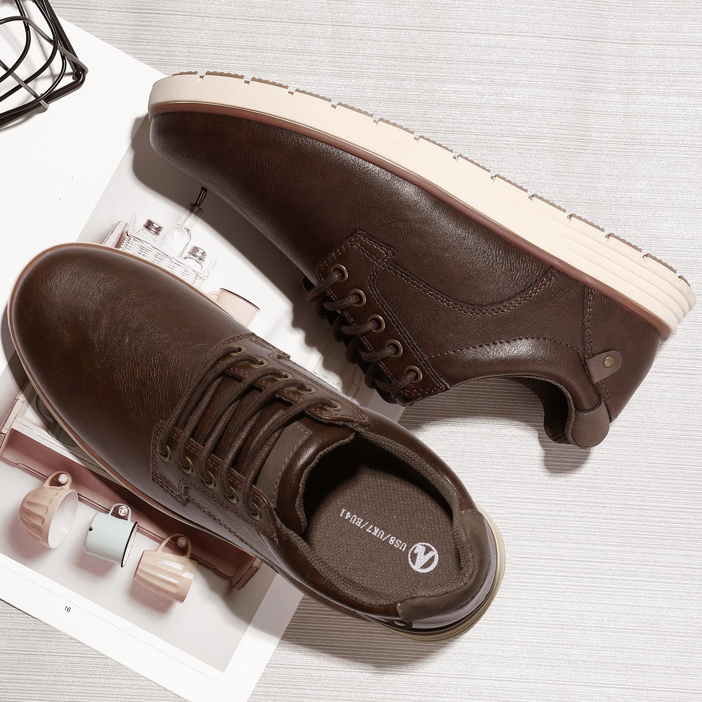 Men Dress Shoes Casual Lace Up Oxfords – Comfortable for Business Travel Work