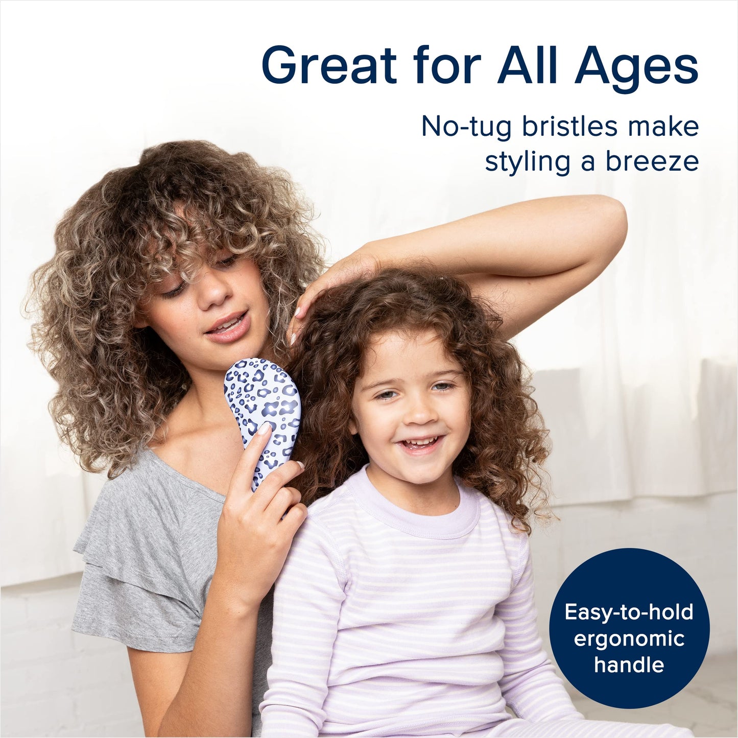 Crave Naturals Glide Thru Entwirrbürste für Erwachsene und Kinder. Entwirrbürste für natürliches, lockiges, glattes, nasses oder trockenes Haar. Haarbürsten für Frauen. Stylingbürste (Blau)