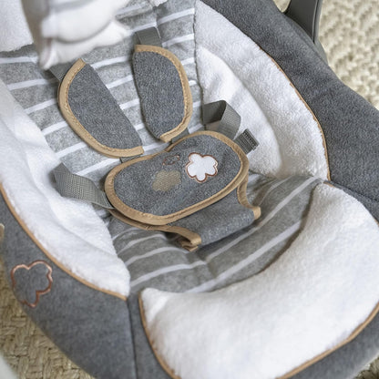 Ingenuity ConvertMe 2-in-1 Kompakte tragbare automatische Babyschaukel & Babysitz, batteriebetriebene Vibrationen, Naturgeräusche, 0-9 Monate 2,7-9 kg (Raylan)