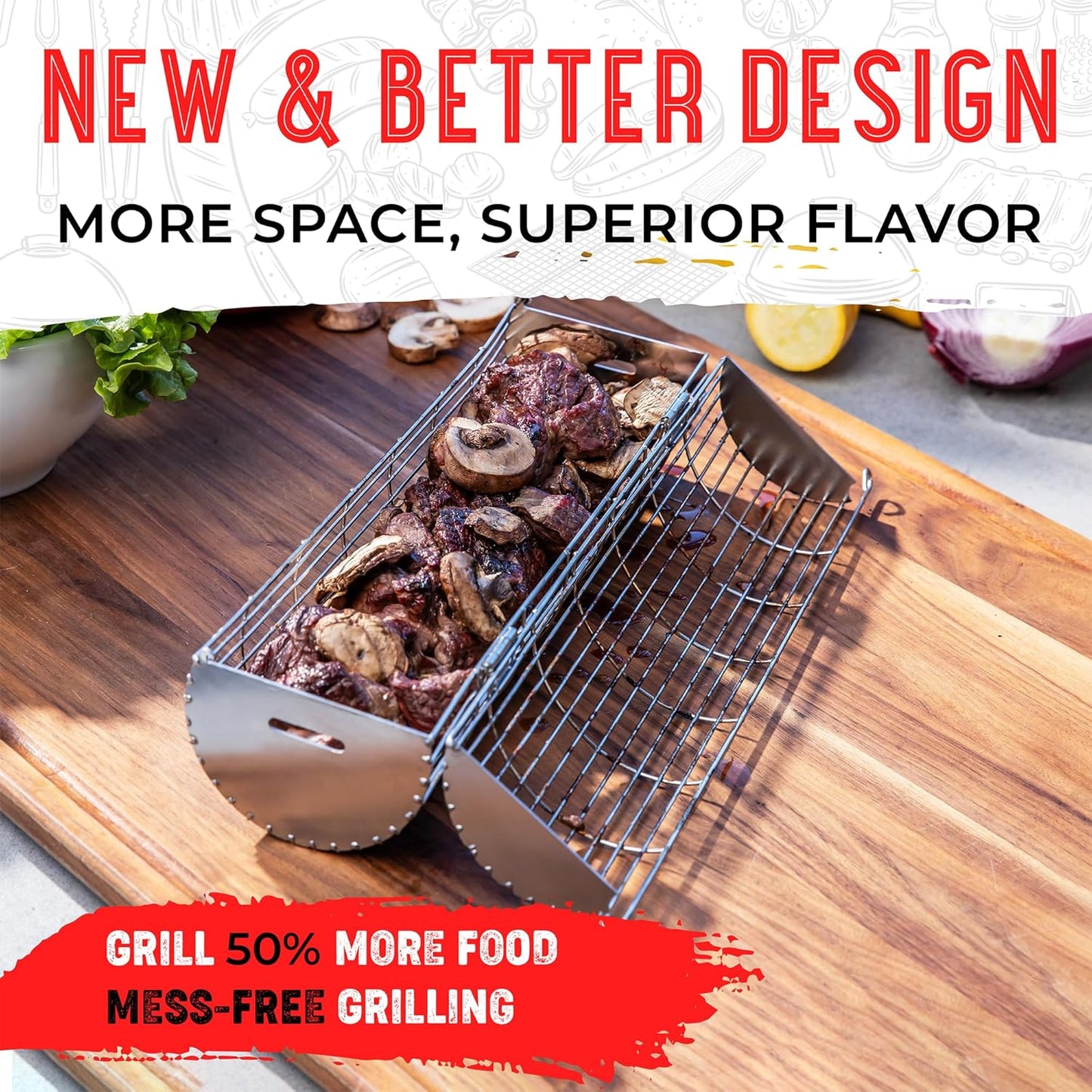 SHIZZO Rolling Grill Basket: A Game-Changer for Outdoor Cooking