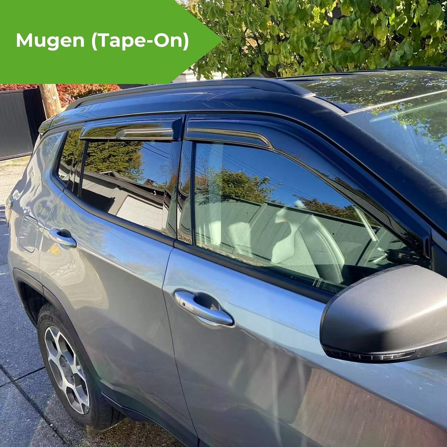 IG Seitenwindabweiser passend für 2012-2018 Ford Focus, Out-Channel Regenabweiser Lüftung Windabweiser 4-teilig, Autozubehör für 12-18 Focus