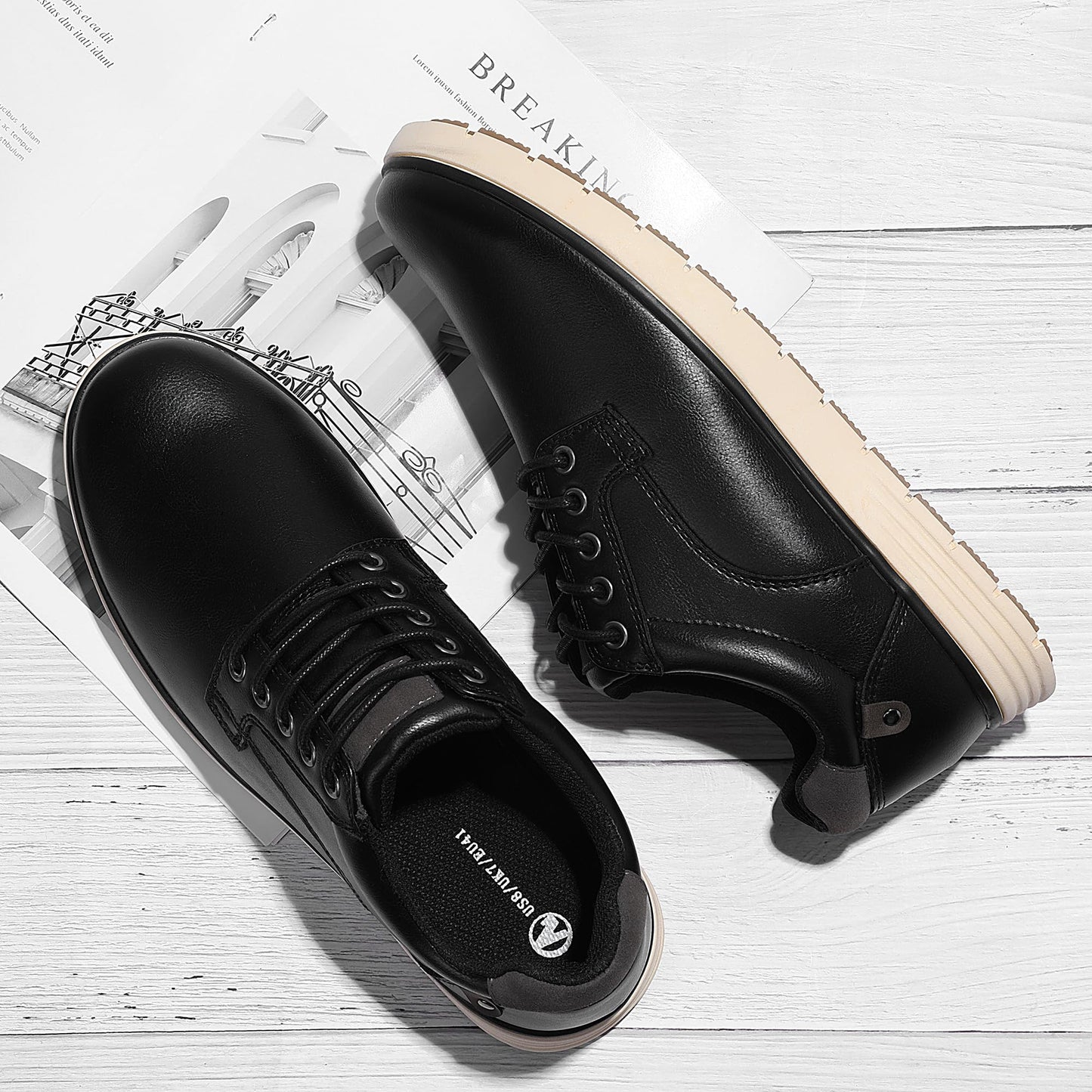 Men Dress Shoes Casual Lace Up Oxfords – Comfortable for Business Travel Work