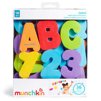 Munchkin® Learn™ Bade-Buchstaben und -Zahlen 36-teiliges Badespielzeug für Kleinkinder