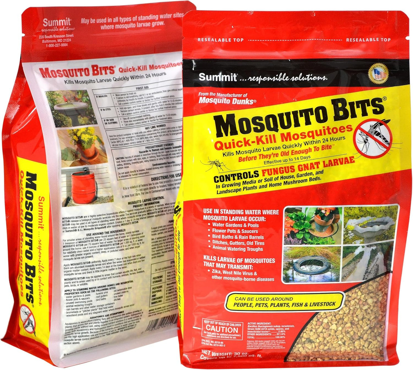 Mosquito Control Made Easy with SUMMIT CHEMICAL CO 117-6 30OZ Mosquito Bits