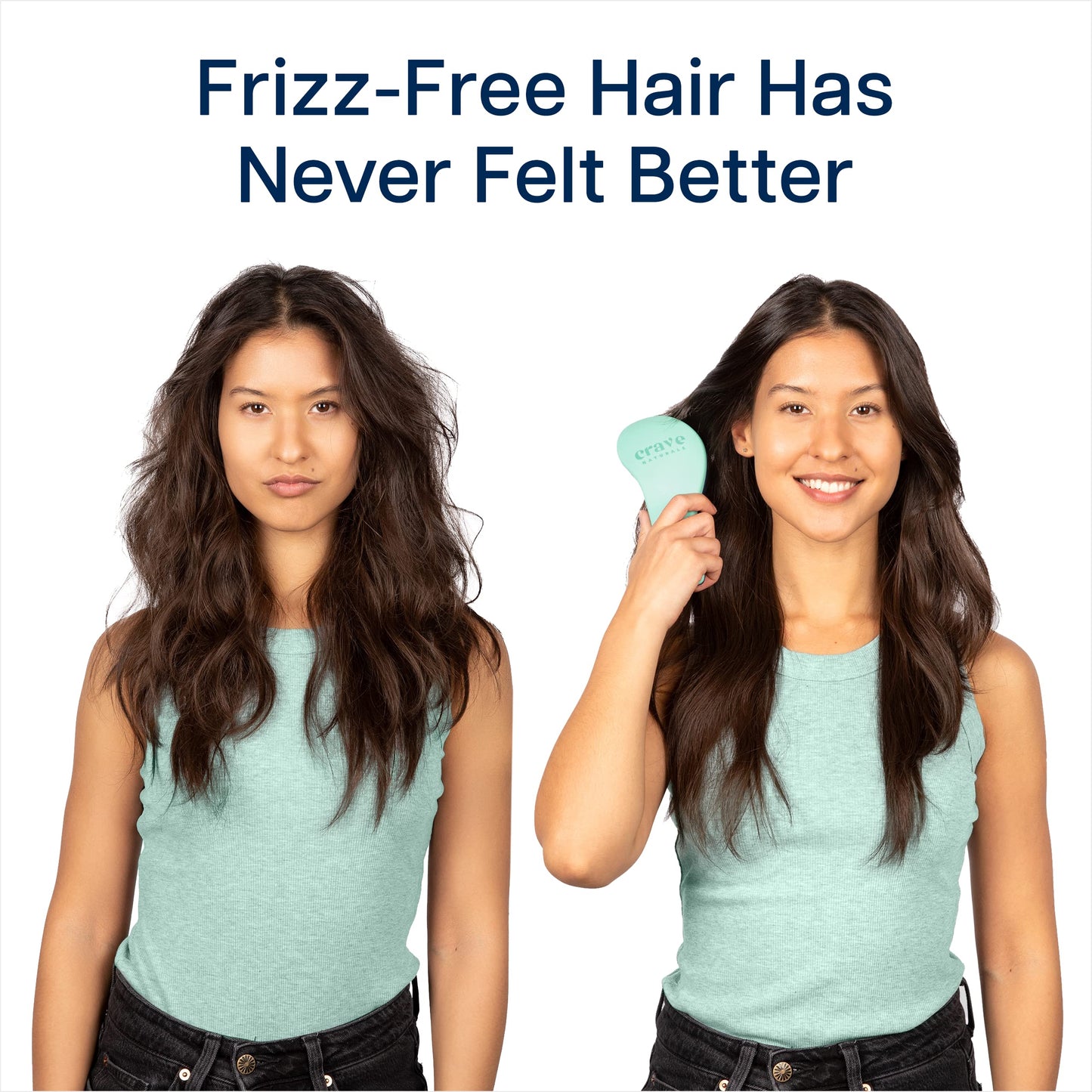 Crave Naturals Glide Thru Entwirrbürste für Erwachsene und Kinder. Entwirrbürste für natürliches, lockiges, glattes, nasses oder trockenes Haar. Haarbürsten für Frauen. Stylingbürste (Blau)