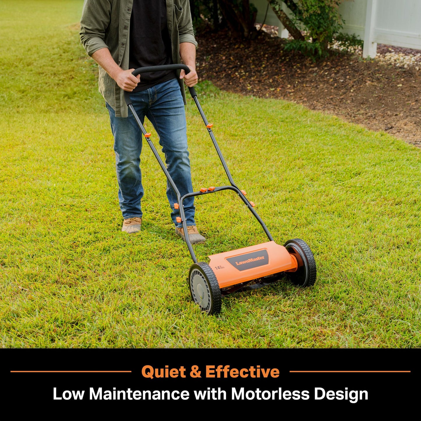 LawnMaster LMRM1602 Push Reel Lawn Mower 16-Inch 5-Blade