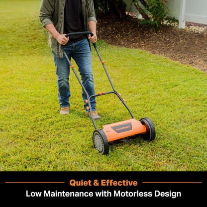 LawnMaster LMRM1602 Push Reel Lawn Mower 16-Inch 5-Blade