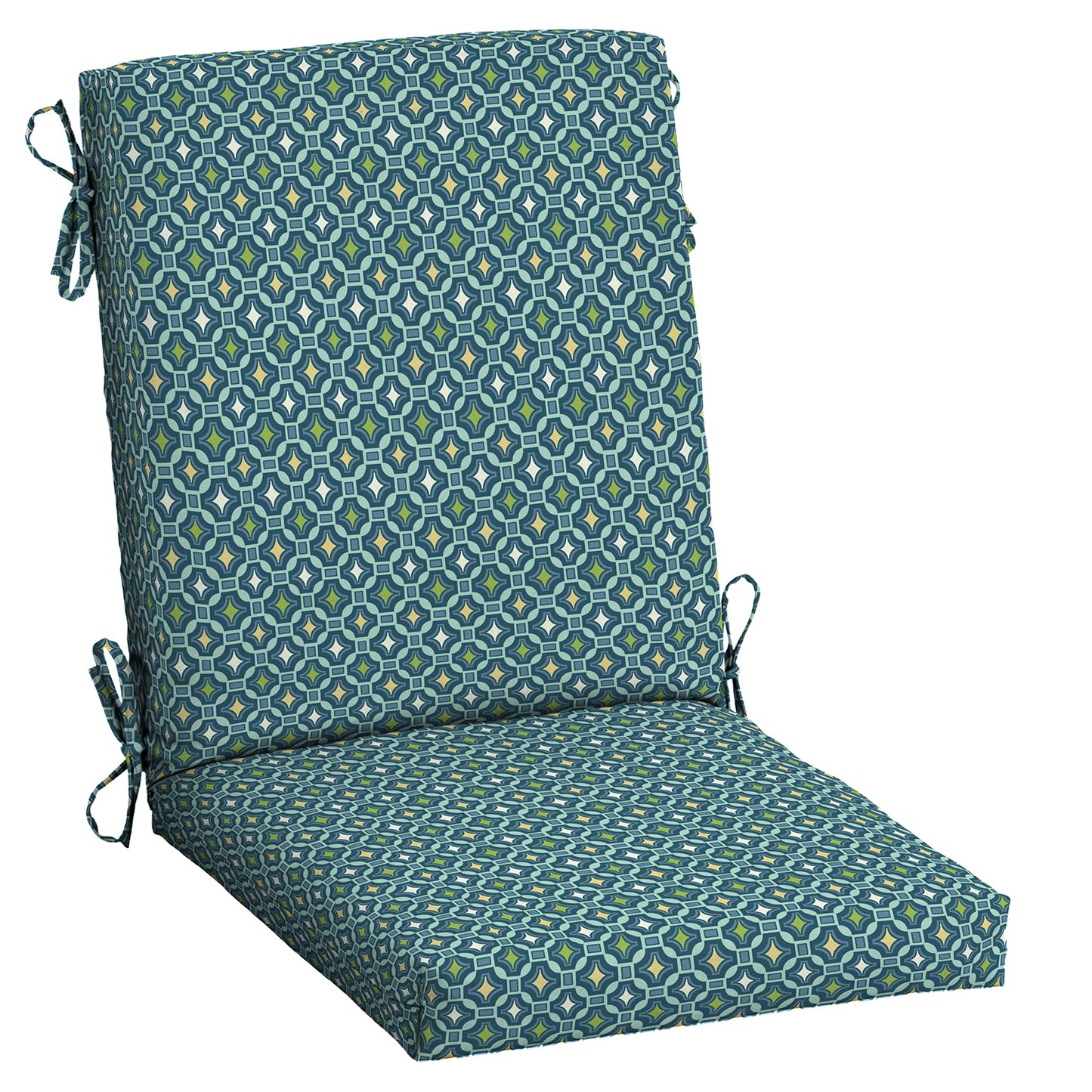 Arden 2-Pack Outdoor Patio Dining Chair Cushion, 20x44, Rain-Proof Seat Pad, Fade-Resistant Outdoor Cushion Black Cabana Stripe