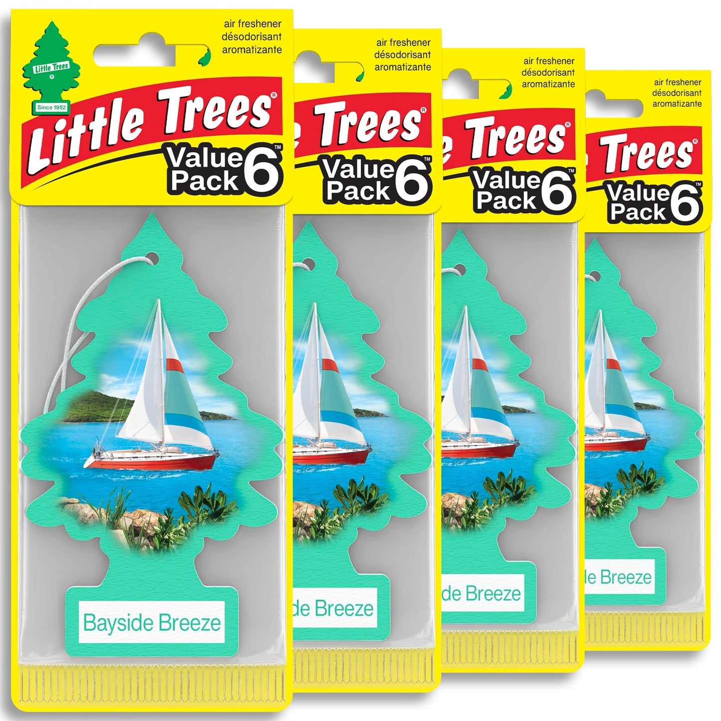 LITTLE TREES Car Air Freshener | Hanging Tree Provides Long Lasting Scent for Auto and Home | Black Ice, 24 Air Fresheners