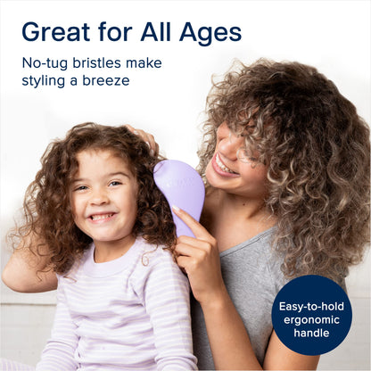 Crave Naturals Glide Thru Entwirrbürste für Erwachsene und Kinder. Entwirrbürste für natürliches, lockiges, glattes, nasses oder trockenes Haar. Haarbürsten für Frauen. Stylingbürste (Blau)