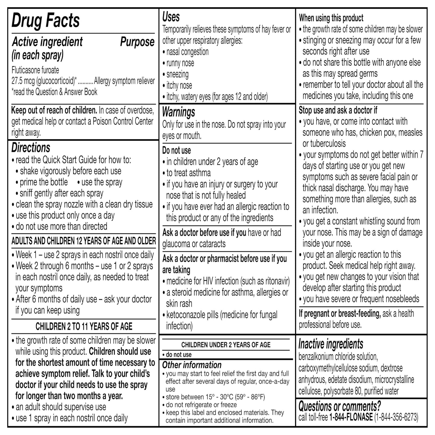 Flonase Sensimist Allergy Relief Nasal Spray for Non-Drowsy,24-Hour Multi-Symptom Allergy Relief – 120 Sprays,(Pack of 2)