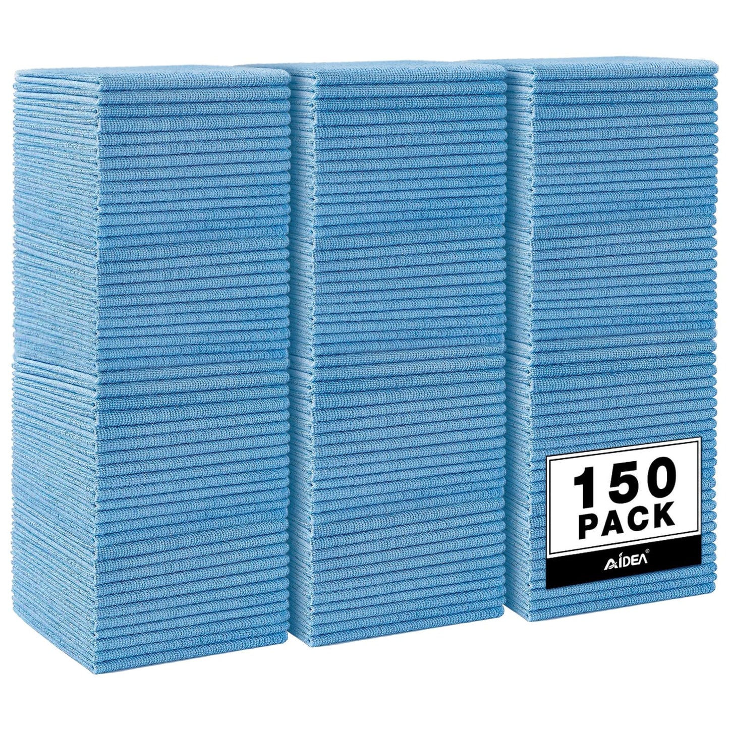 AIDEA Microfiber Cleaning Cloths-50PK, Microfiber Towels for Cars, Premium All-Purpose Car Cloth, Dusting Cleaning Rags, Absorbent Towels for SUVs, House, Kitchen, Window, Gift-12×12"