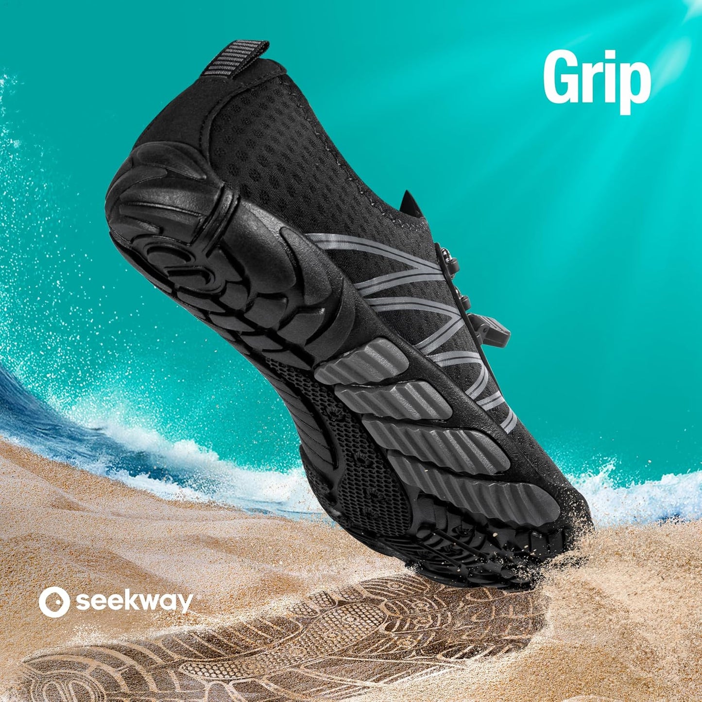 SEEKWAY Wasserschuhe Herren Damen Erwachsene Quick-Dry Badeschuhe Barfußschuhe für Strand Schwimmen Fluss Pool See Wandern Kajak Surfen