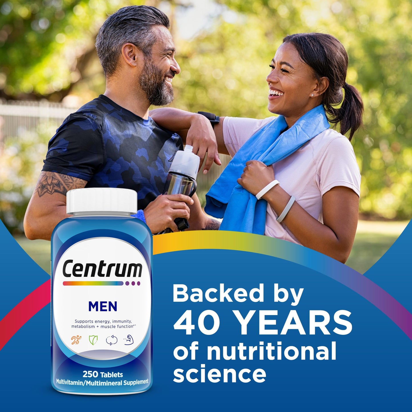 Centrum Multivitamin for Men, Multivitamin/Multimineral Supplement with Vitamin D3, B Vitamins and Antioxidants, Gluten Free, Non-GMO Ingredients -Tablet 200 Count (Pack of 12)