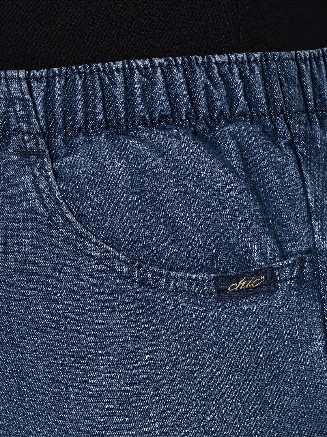 chic classic collection Womens Plus Stretch Elastic Waist Pull-On PantJeans