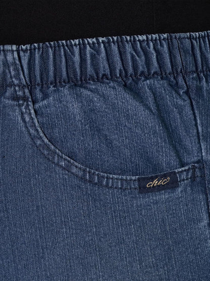 chic classic collection Womens Plus Stretch Elastic Waist Pull-On PantJeans