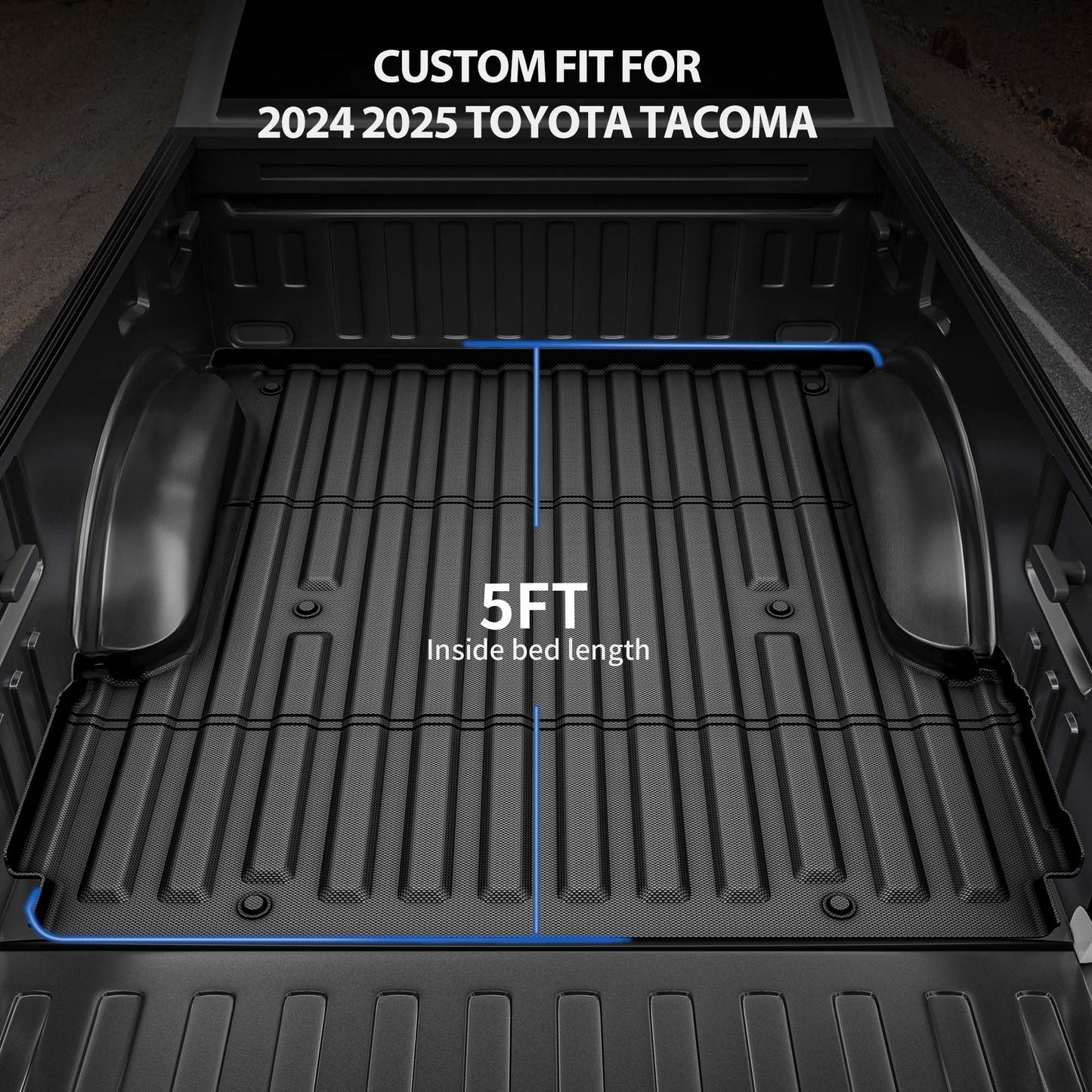 OEDRO Floor Mats Fit for Toyota Camry 2011-2007, Custom Fit Front & 2nd Row Floor Liner Set, TPE All Weather Protection Camry Car Mats, Black