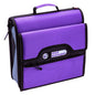 Med Manager Medicine Organizer and Portable Medical Binder, Holds (15) Pill Bottles - (11) Standard Size and (4) Large Bottles, Includes Removable 5-Tab File Folder, Black, 14 x 14 x 4 inches