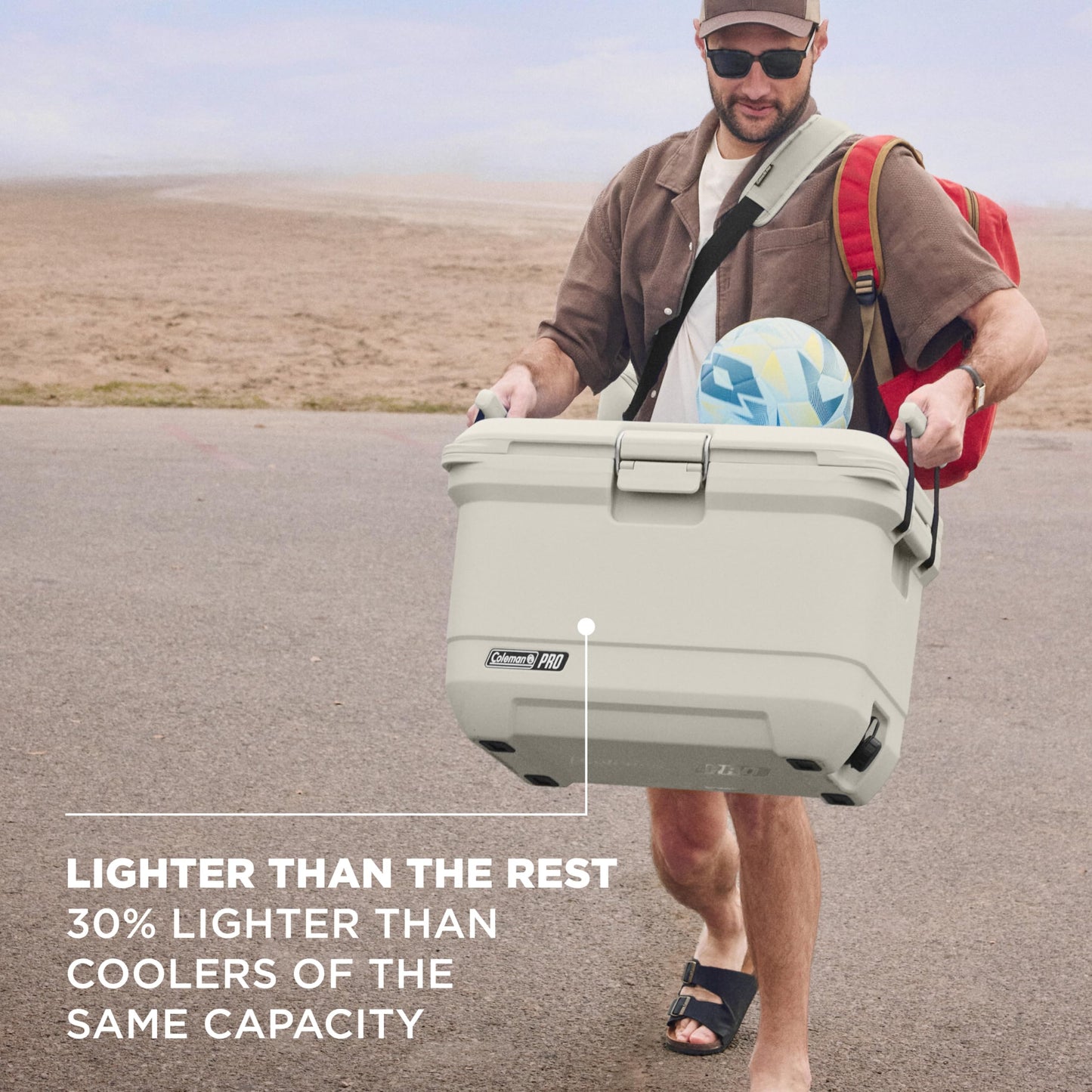 Coleman Pro Heavy-Duty 25qt Ultra-Light Premium Hard Cooler, Extra-Thick Insulation Keeps Ice up to 3 Days, 36-Can Capacity