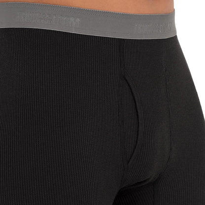 Fruit of the Loom Herren Premium Waffel-Thermo-Unterwäsche lange Unterhose aus recyceltem Material (1er-, 2er-, 3er- und 4er-Pack)