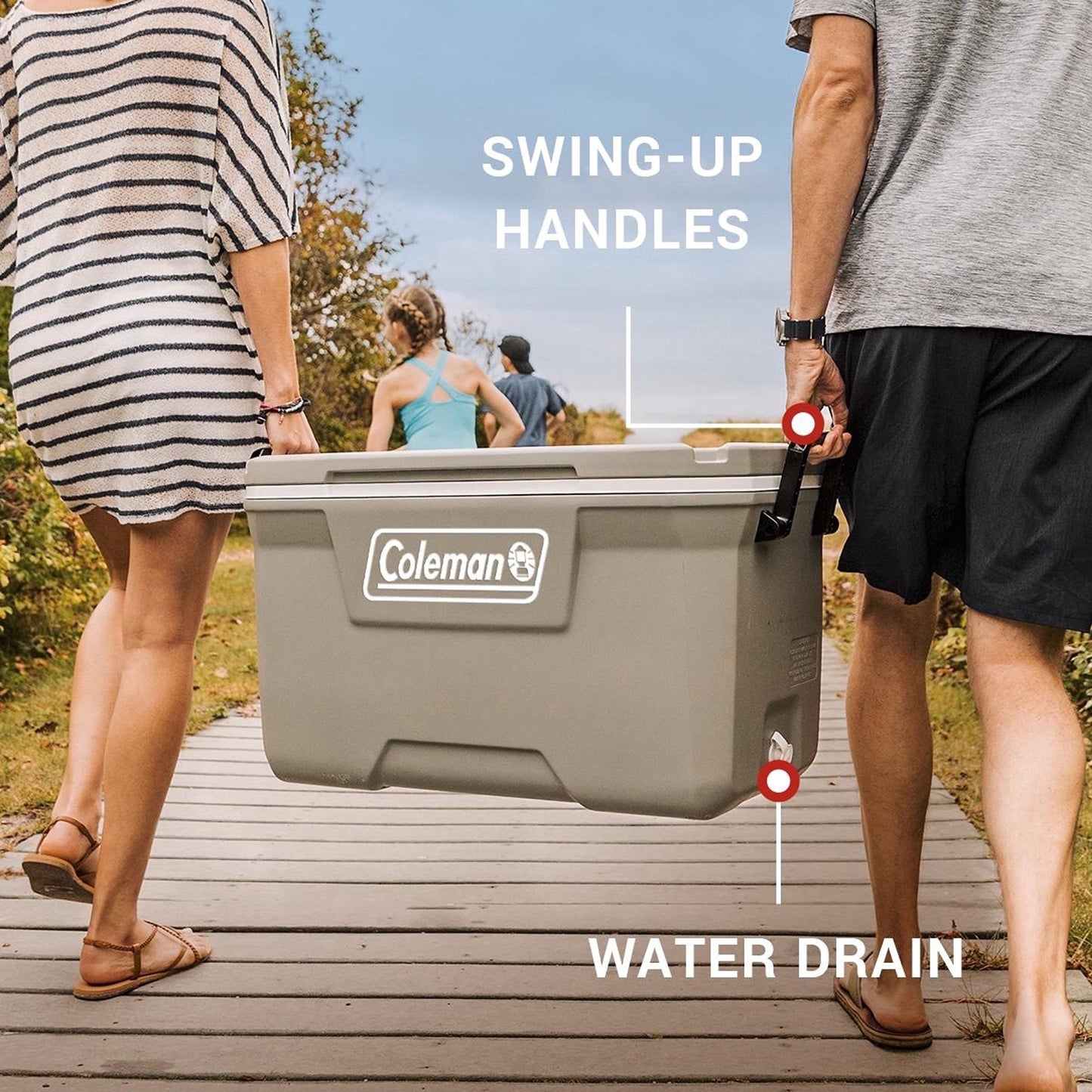 Coleman Classic Series Insulated Portable Cooler, Leak-Resistant Outdoor Hard Cooler Keeps Ice up to 5 Days, 52/70/120/150 Quart