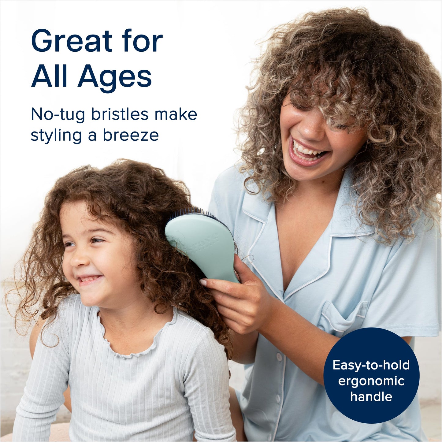 Crave Naturals Glide Thru Entwirrbürste für Erwachsene und Kinder. Entwirrbürste für natürliches, lockiges, glattes, nasses oder trockenes Haar. Haarbürsten für Frauen. Stylingbürste (Blau)