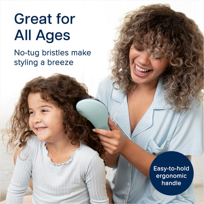Crave Naturals Glide Thru Entwirrbürste für Erwachsene und Kinder. Entwirrbürste für natürliches, lockiges, glattes, nasses oder trockenes Haar. Haarbürsten für Frauen. Stylingbürste (Blau)