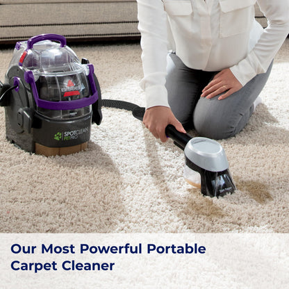 BISSELL Spotclean Professional Portable Carpet And Upholstery Deep Cleaner With Full-Sized 5.9 Amp, 5Ft Hose With 3" Tough Stain Brush, 3-In-1 Stair And Hydro-Rinse Self-Cleaning Tools, 2891B
