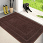 PURRUGS Dirt Trapping Door Mat 32" x 70", Non-Slip/Skid Machine Washable Entryway Rug, Dog Doormat, Super Absorbent Welcome Mat for Muddy Wet Shoes and Paws, Grayish Brown