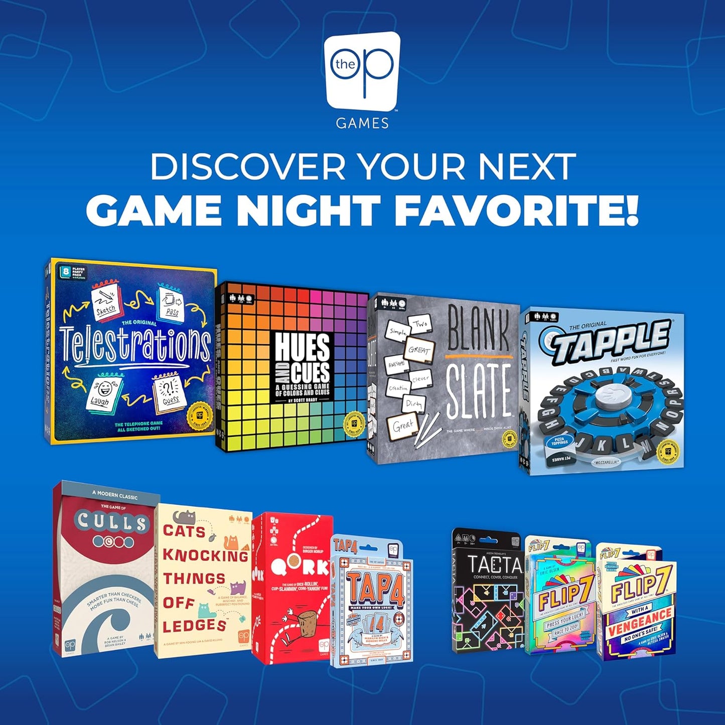 USAOPOLY Flip 7, The Ultimate Blend of Press Your Luck & Strategy, Fast-Paced Addictive Card Game,Quick to Learn & Easy to Teach,Perfect for Game Nights, 3+ Players, Ages 8 & Up, 20 Minutes Play Time