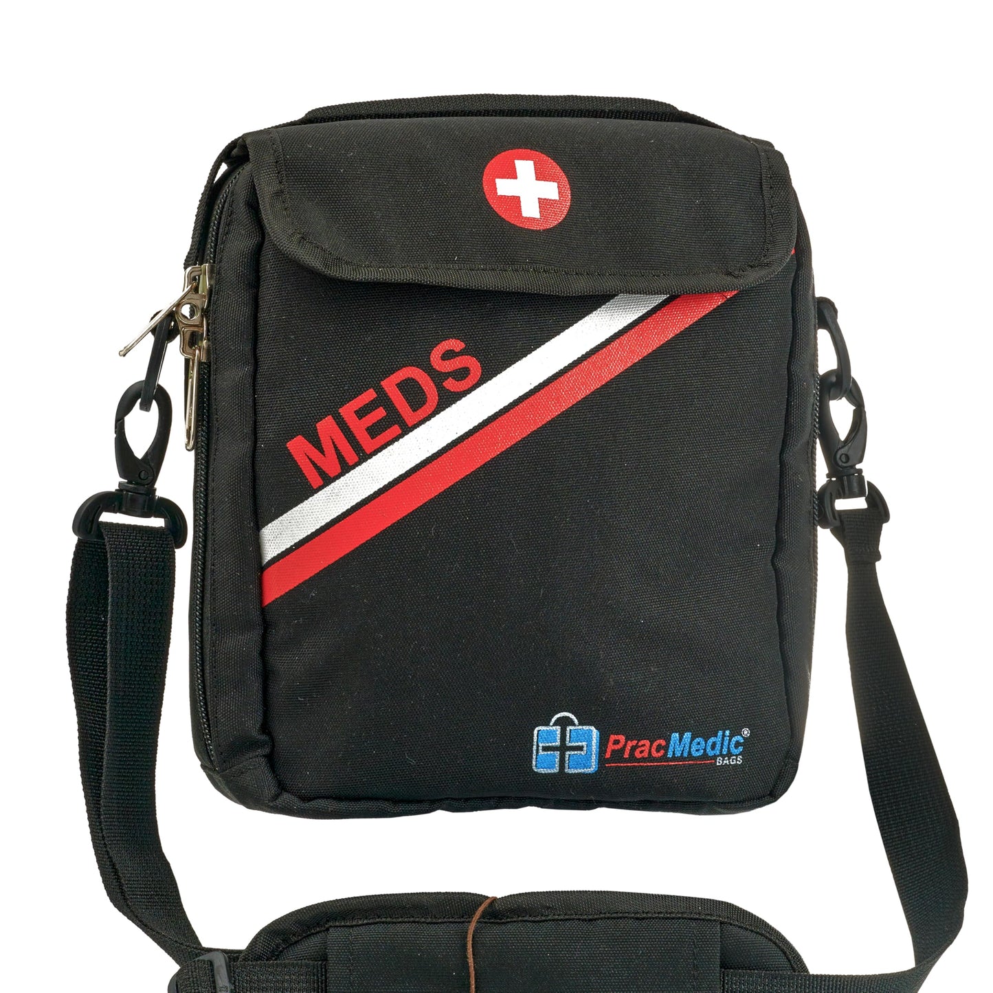 PracMedic Bags Travel Medicine Bag- First Aid Bags Empty or Epipen Carry Case for Insulin Pens, Pill Bottles, Diabetic Supply, Asthma Inhaler Spacer, Allergy Meds or First Aid Supplies (Red)