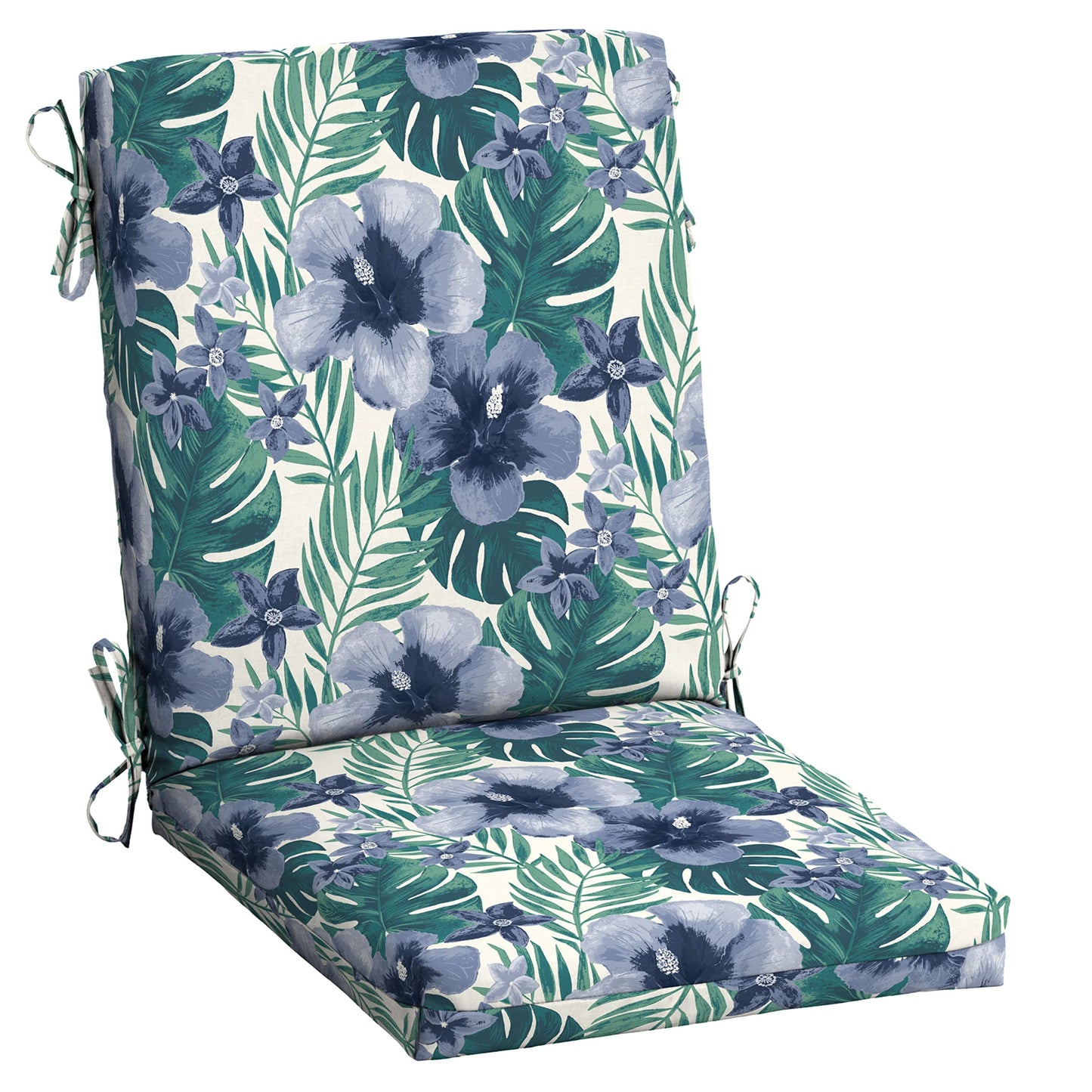 Arden 2-Pack Outdoor Patio Dining Chair Cushion, 20x44, Rain-Proof Seat Pad, Fade-Resistant Outdoor Cushion Black Cabana Stripe