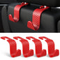 Amooca 4-Pack Car Headrest Hooks Vehicle Storage Organizer for Purses Handbags Groceries Backpack Coats –Holds 55lbs 360° Rotating Black