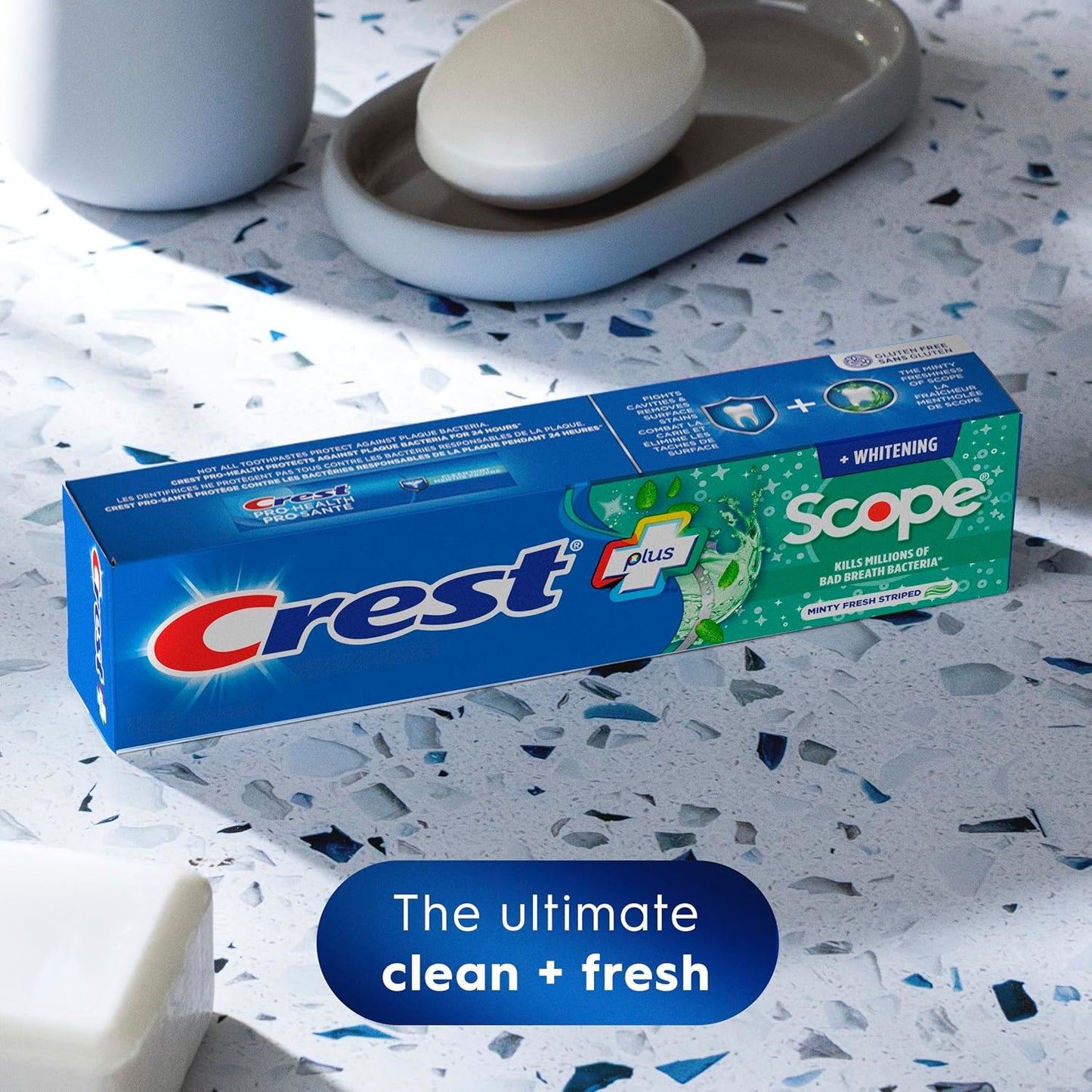 Crest Complete Zahncreme Whitening Plus Scope Minty Fresh, insgesamt 480 ml (4er-Pack à 120 ml)