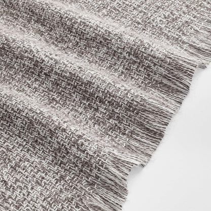 Cozy Up with the BOURINA Faux Cashmere Fringe Throw Blanket