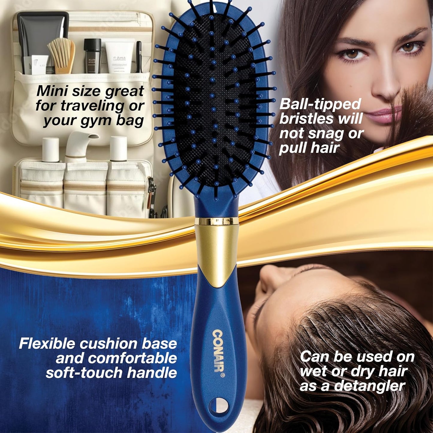 Conair Blue Velvet Touch Kissenbürste