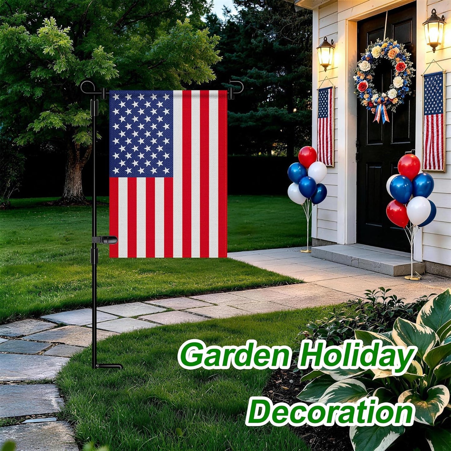 Elevate Your Garden's Curb Appeal with the HOOSUN Garden Flag Stand