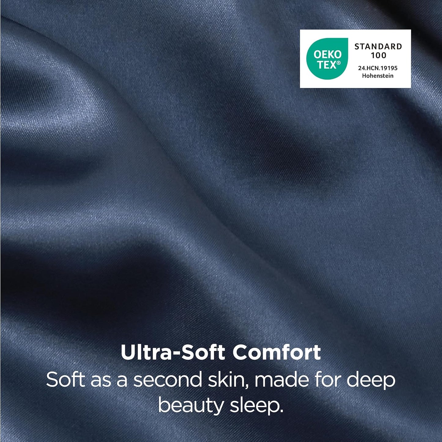 Bedsure Satin-Kissenbezug, Queen-Size, 2er-Pack, Seidenkissenbezügen ähnlich, seidige Kissenhüllen mit Hotelverschluss, Raumdeko, Valentinsgeschenke für Frauen und Männer, Grau, 50x75 cm