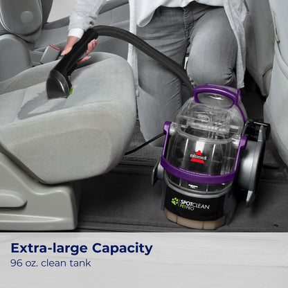 BISSELL Spotclean Professional Portable Carpet And Upholstery Deep Cleaner With Full-Sized 5.9 Amp, 5Ft Hose With 3" Tough Stain Brush, 3-In-1 Stair And Hydro-Rinse Self-Cleaning Tools, 2891B