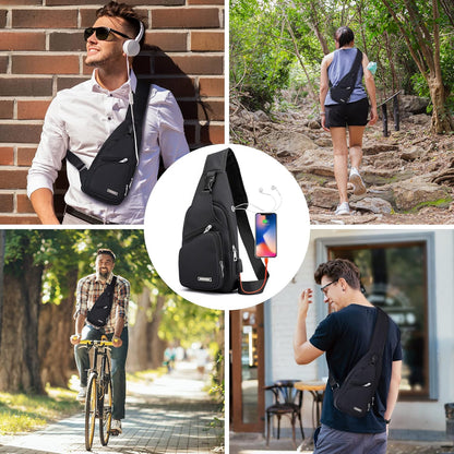 Wasserdichte Sling Bag Umhängetasche für Herren Damen Sling Rucksack Wanderrucksack Mehrzweck Cross Body Brusttasche