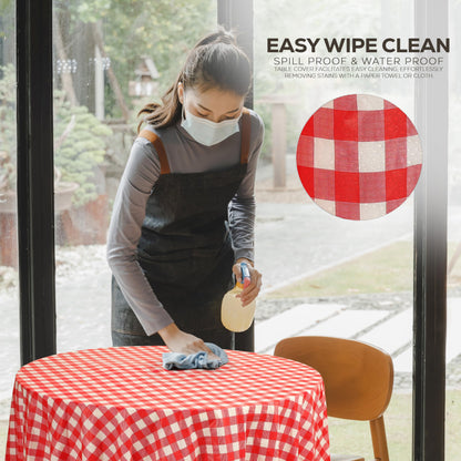Utopia Kitchen Einweg-Tischdecke aus Kunststoff (12er Pack – 137x274 cm) Weiß Rechteckige Tischdecke Wasserdicht Schmutzabweisend Party-Tischdecke