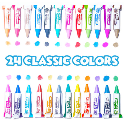 Tub Works® Smooth™ Bath Crayons Bath Toy, 12 Pack | Nontoxic, Washable Bath Crayons for Toddlers & Kids | Unique Formula Draws Smoothly & Vividly on Wet & Dry Tub Walls | Hexagon Grip Bathtub Crayons