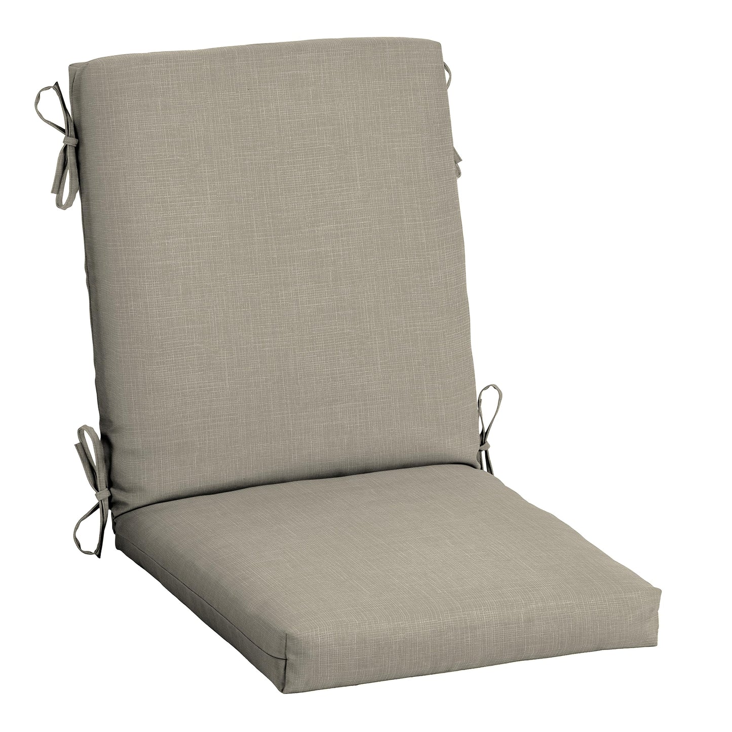 Arden 2-Pack Outdoor Patio Dining Chair Cushion, 20x44, Rain-Proof Seat Pad, Fade-Resistant Outdoor Cushion Black Cabana Stripe